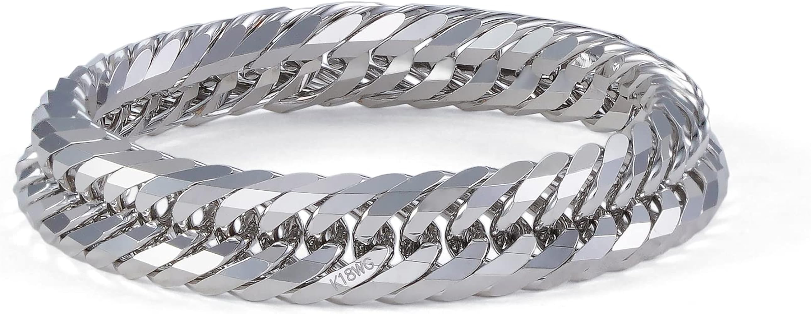 Amazon | [スペランツァ] K18WG 18金 ホワイトゴールド 喜平 リング 12